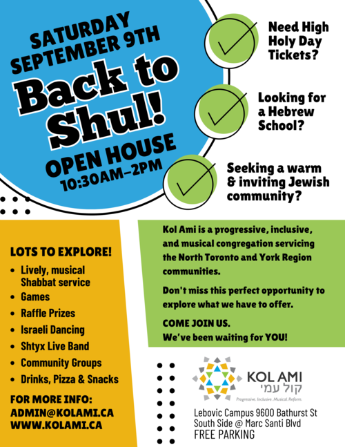 Back to Shul Open House